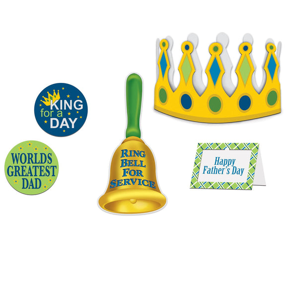 Beistle Father's Day King For A Day Kit - Party Supply Decoration for Mothers/Fathers Day