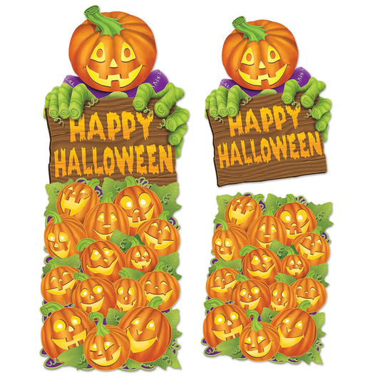 Beistle Jumbo Pumpkin Patch Cutouts 24 in  (2/Pkg) Party Supply Decoration : Halloween