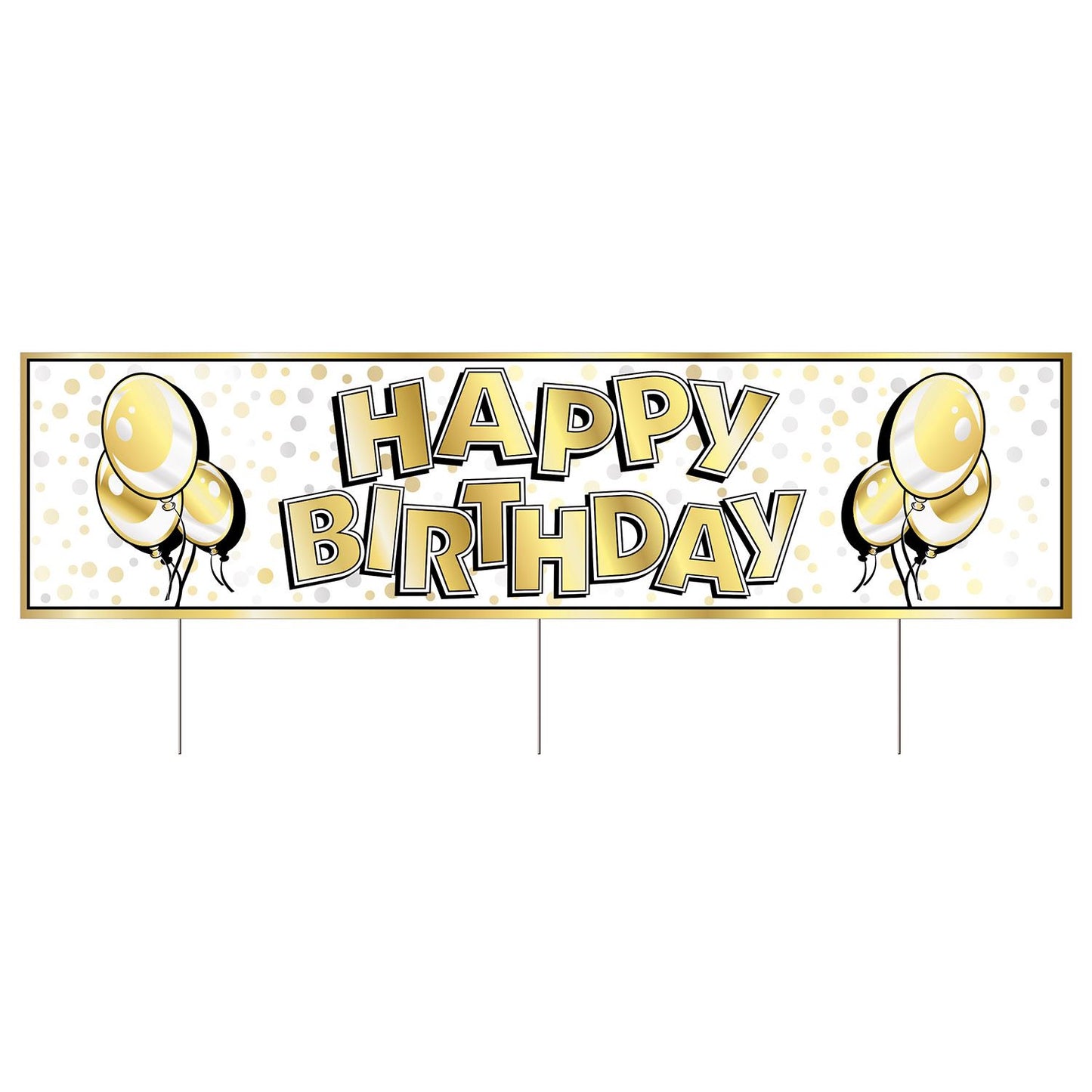 Plastic Jumbo Happy Birthday Yard Sign