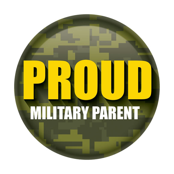Beistle Proud Military Parent Button - Party Supply Decoration for Patriotic