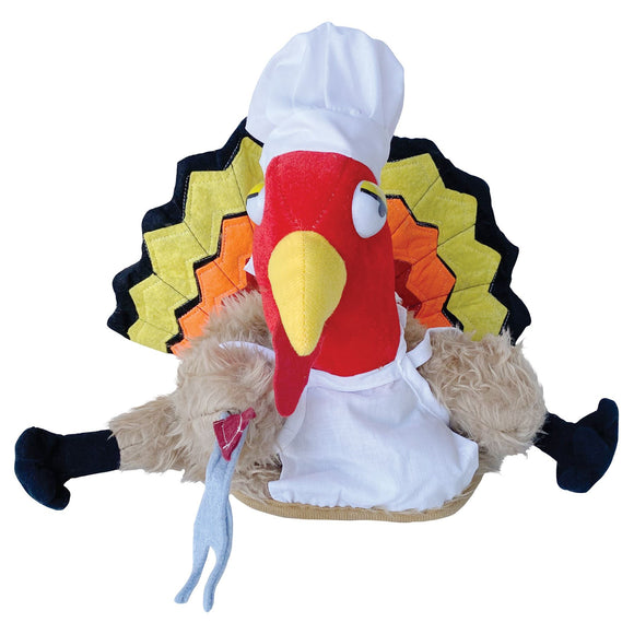 Beistle Plush Chef Turkey Hat  (1/Card) Party Supply Decoration : Thanksgiving/Fall