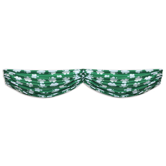 Beistle Shamrocks Fabric Bunting - Party Supply Decoration for St. Patricks