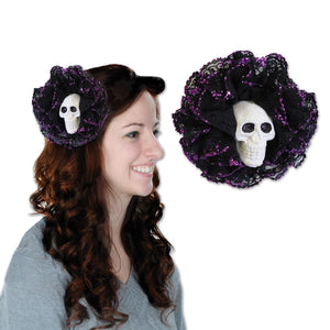 Beistle Skull Hair Clip - Party Supply Decoration for Halloween