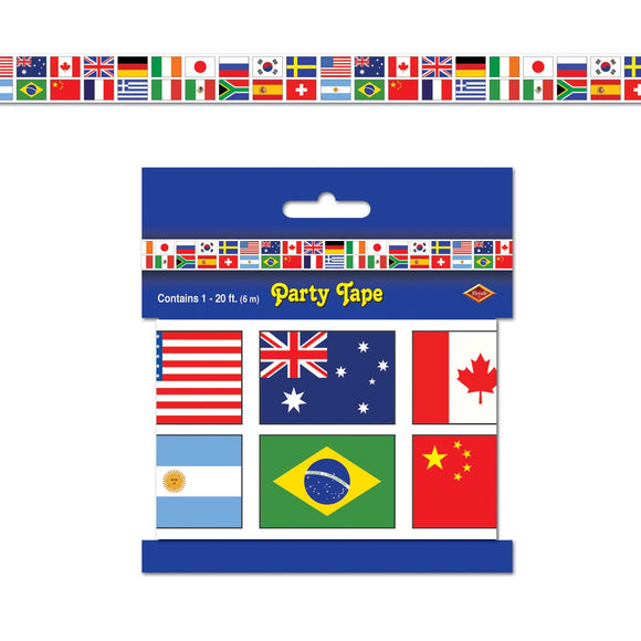 Beistle International Flag Party Tape - Party Supply Decoration for International