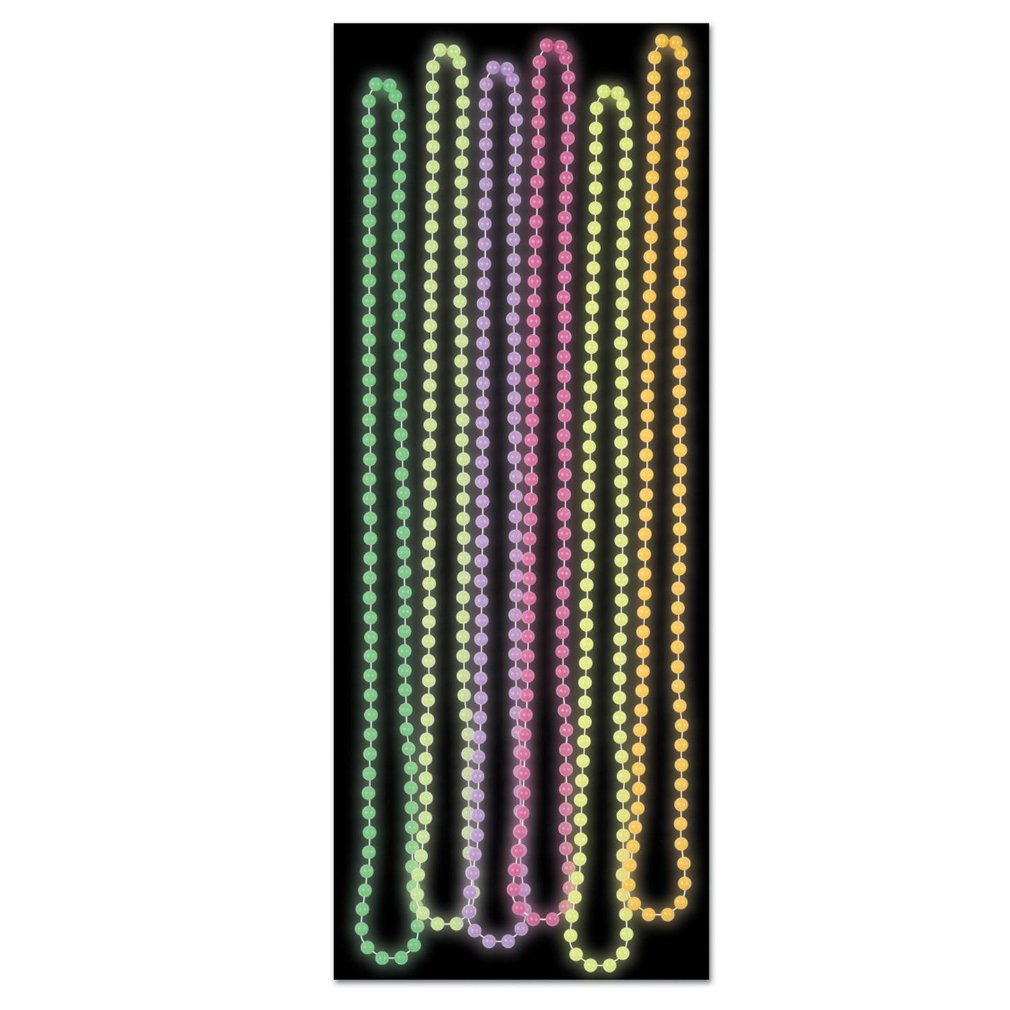 Beistle Glow In The Dark Party Beads - Party Supply Decoration for General Occasion