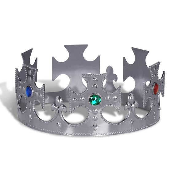 Beistle Plastic Jeweled King's Crown - Party Supply Decoration for Mardi Gras