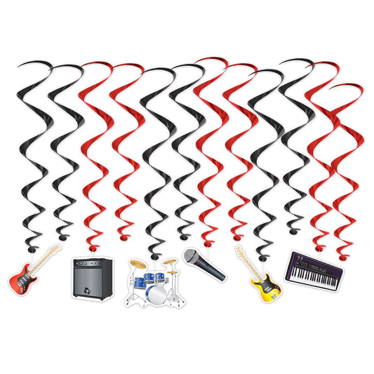 Beistle Band Whirls - Party Supply Decoration for Music
