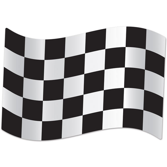 Beistle Jumbo Checkered Flag Cutouts  (2/Pkg) Party Supply Decoration : Racing