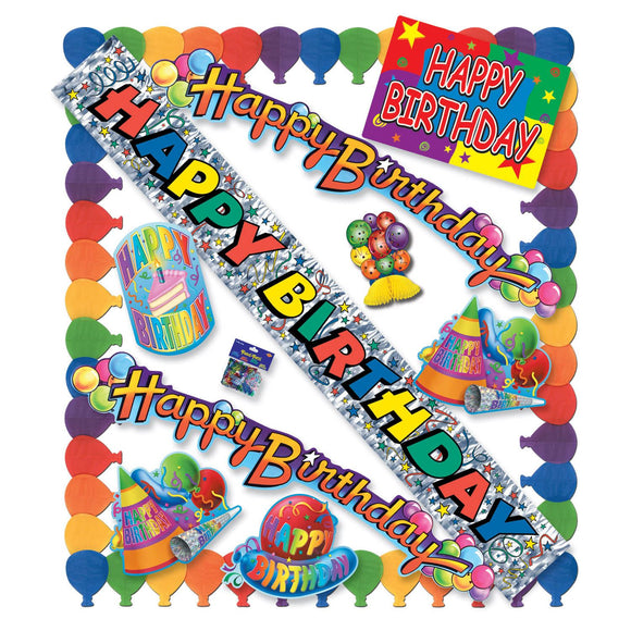 Beistle Happy Birthday Party Kit - Party Supply Decoration for Birthday