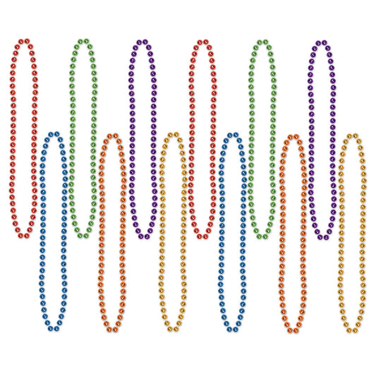 Beistle Assorted Party Beads (12/pkg) - Party Supply Decoration for General Occasion