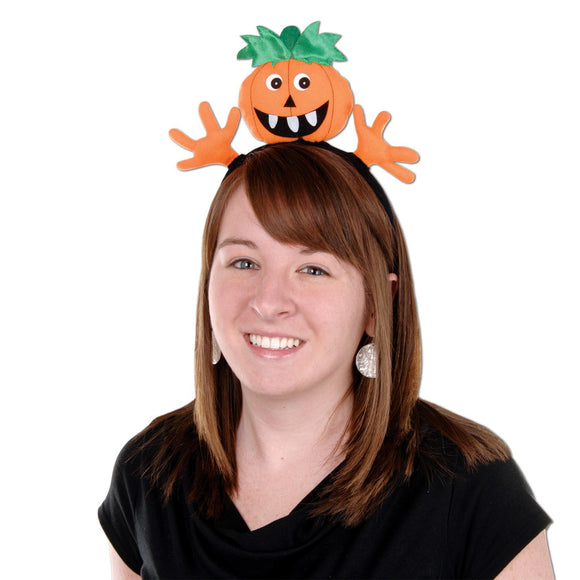 Beistle Pumpkin Headband  (1/Card) Party Supply Decoration : Halloween