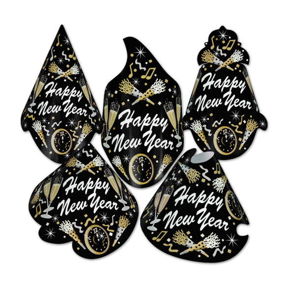 Beistle New Year Tymes Hat Assortment (sold 50 per box)   Party Supply Decoration : New Years
