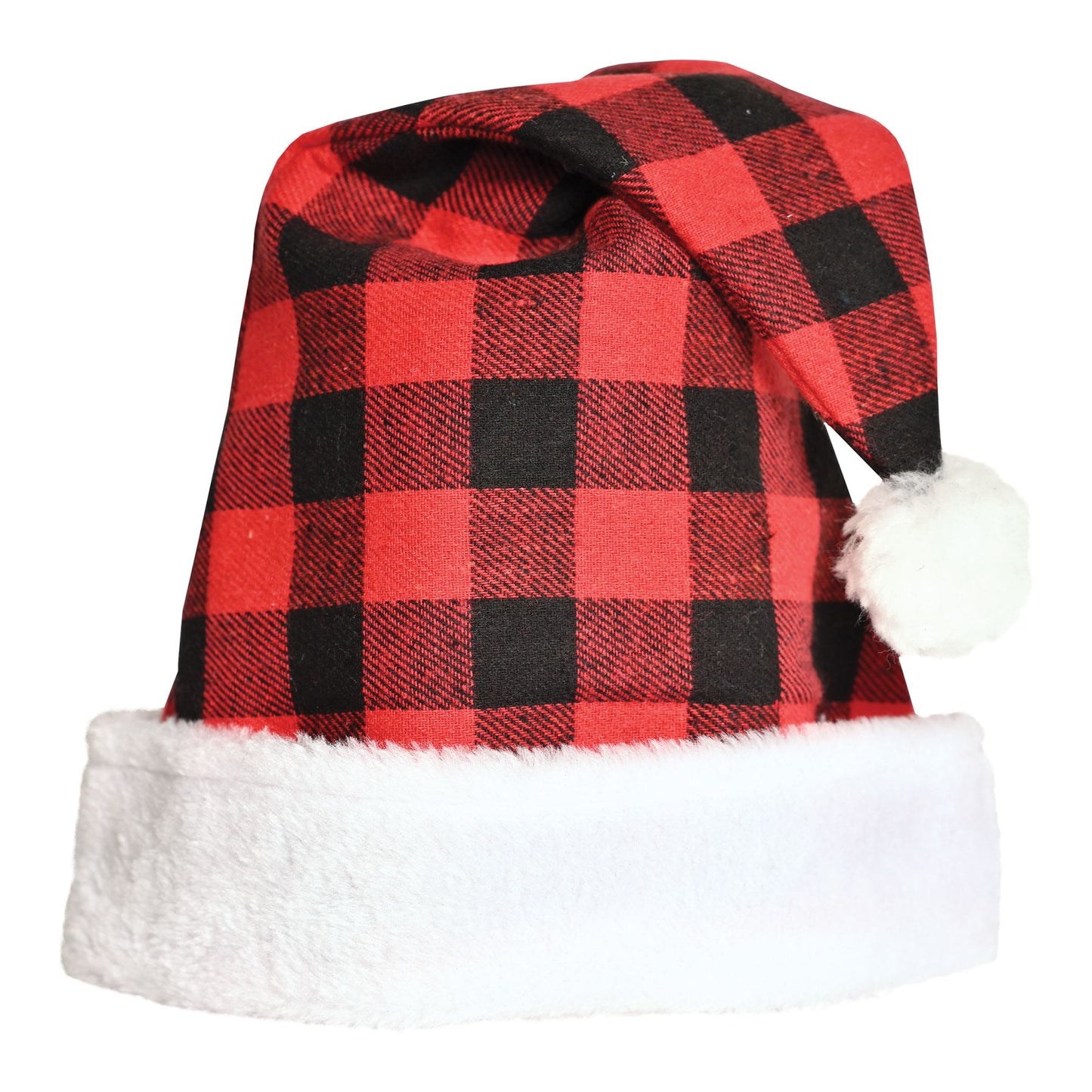 Beistle Plaid Santa Hat - Red & White  (1/Card) Party Supply Decoration : Christmas/Winter