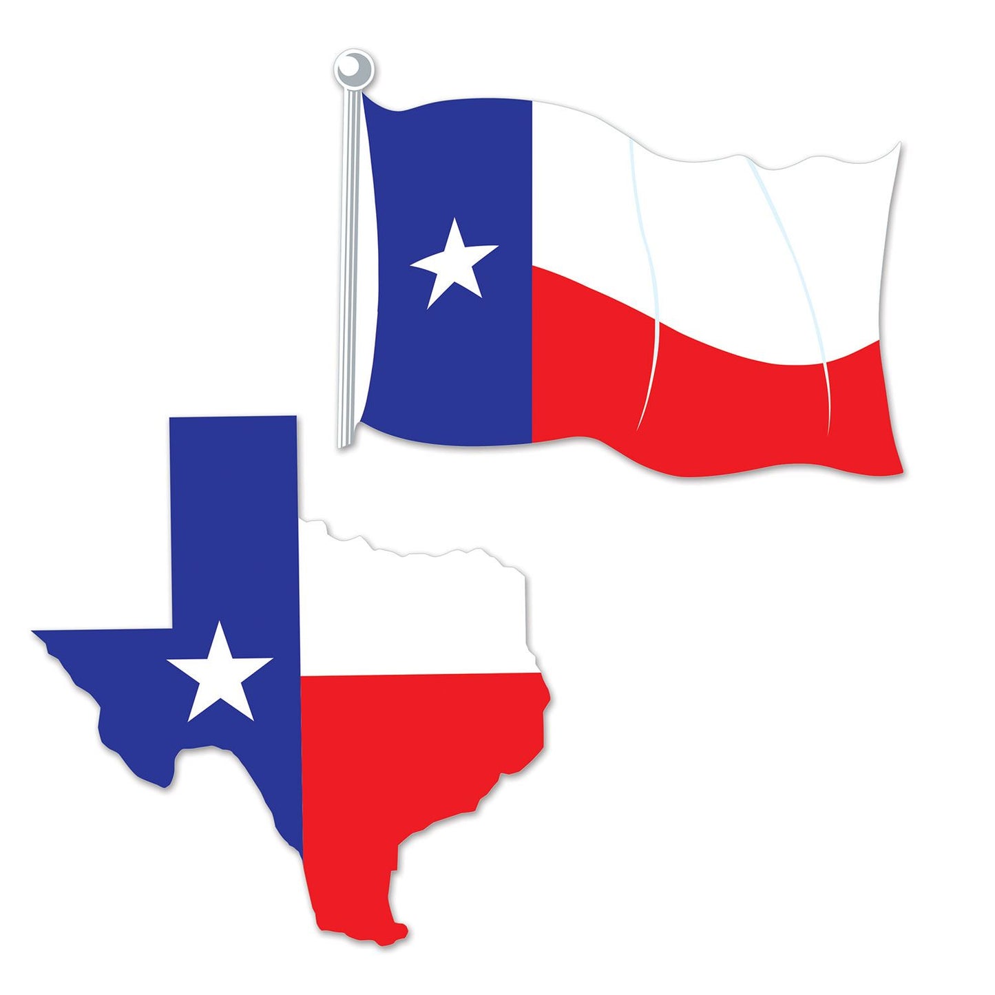 Beistle Texas Cutouts (2 per pkg)   (2/Pkg) Party Supply Decoration : Western