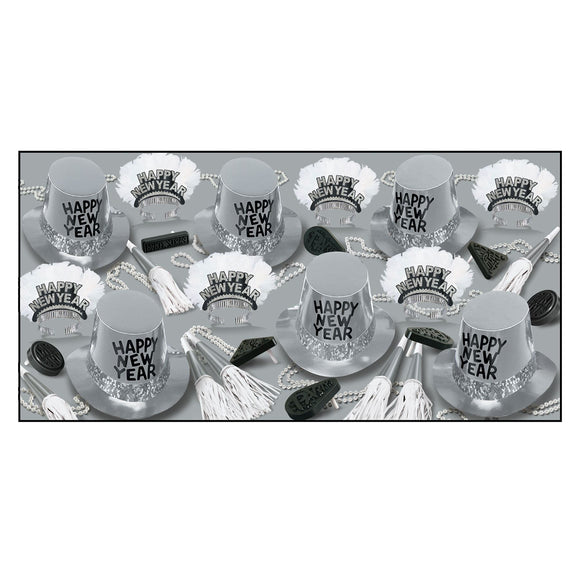 Beistle The Platinum New Year Assortment (for 50 people) - Party Supply Decoration for New Years