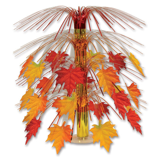 Beistle Fabric Fall Leaves Cascade Centerpiece 18 in  (1/Pkg) Party Supply Decoration : Thanksgiving/Fall