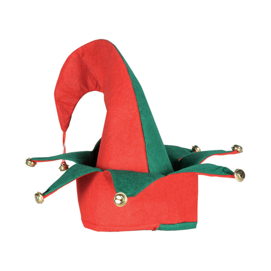 Beistle Felt Elf Hat with Bells  (1/Card) Party Supply Decoration : Christmas/Winter