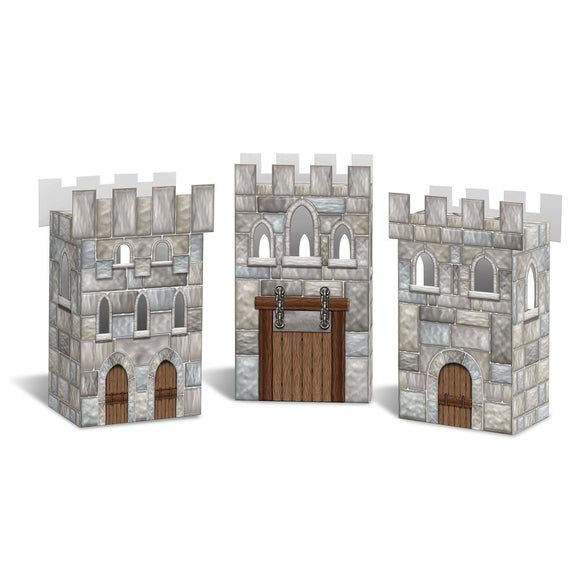 Beistle Castle Favor Boxes (3/Pkg) - Party Supply Decoration for Medieval