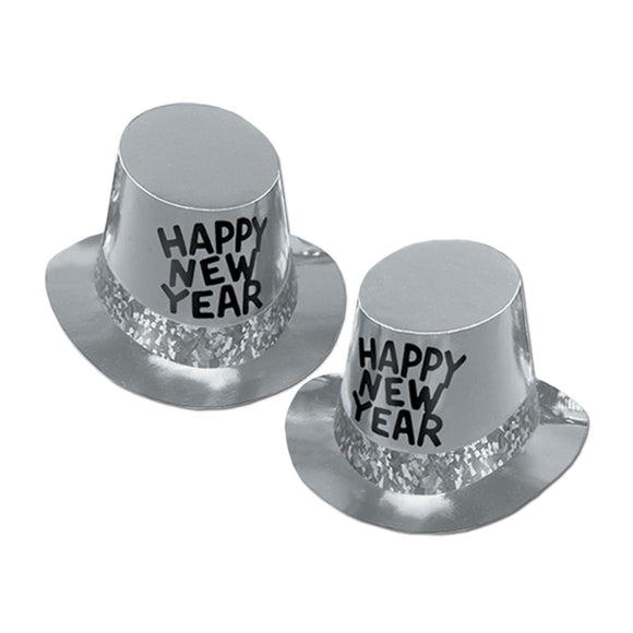 Beistle Platinum Happy New Year Hi-Hat (sold 25 per box)   Party Supply Decoration : New Years