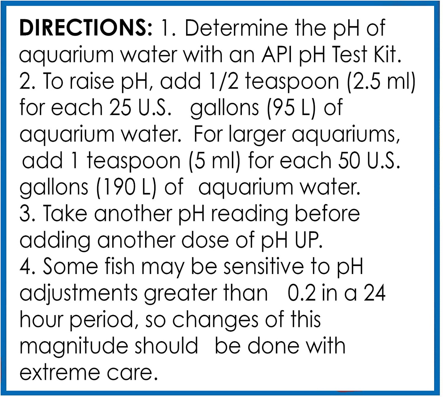 API pH Up Raises Aquarium pH for Freshwater Aquariums