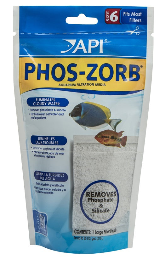 API Phos-Zorb Aquarium Filter Media Eliminates Cloudy Water Size 6