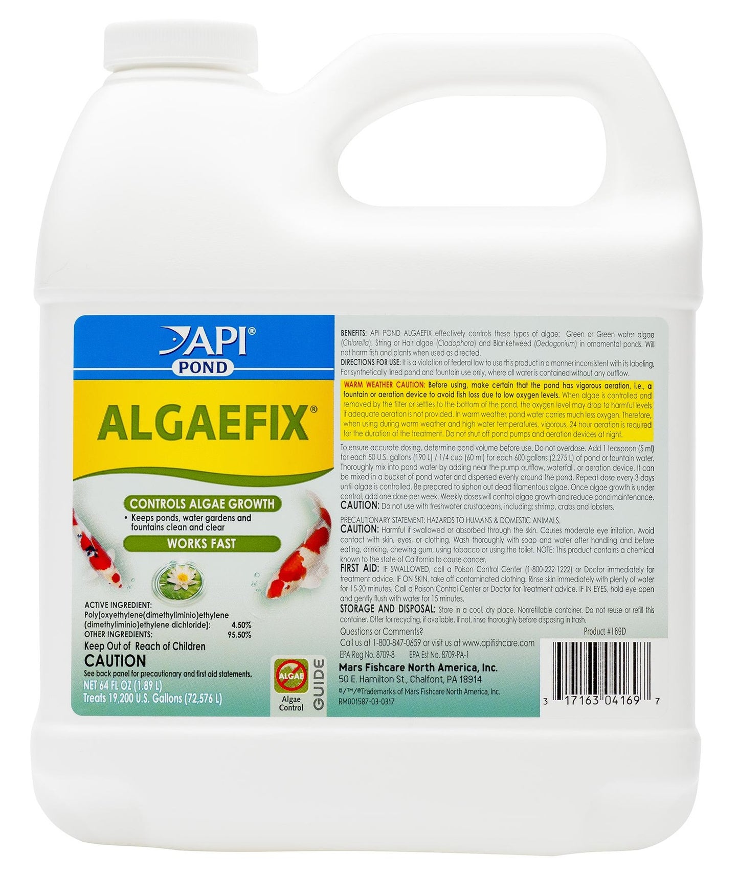 API Pond AlgaeFix Controls Algae Growth and Works Fast