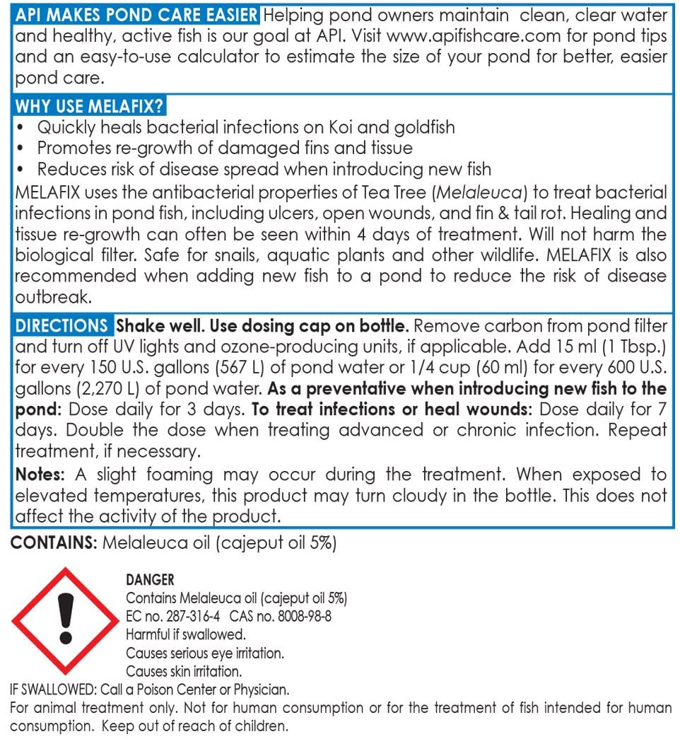 API Pond Melafix Treats Bacterial Infections for Koi and Goldfish