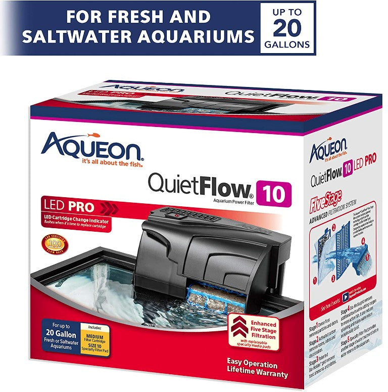 Aqueon QuietFlow LED Pro Aquarium Power Filter