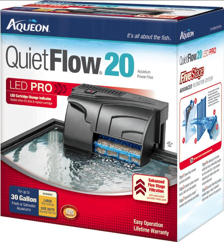 Aqueon QuietFlow LED Pro Aquarium Power Filter