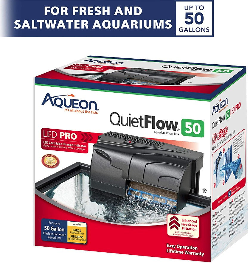 Aqueon QuietFlow LED Pro Aquarium Power Filter