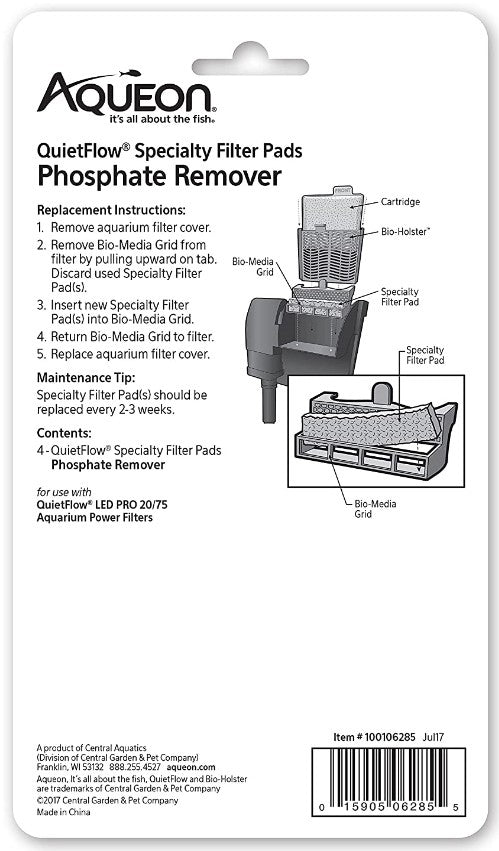 Aqueon Phosphate Remover for QuietFlow LED Pro Power Filter 20/75