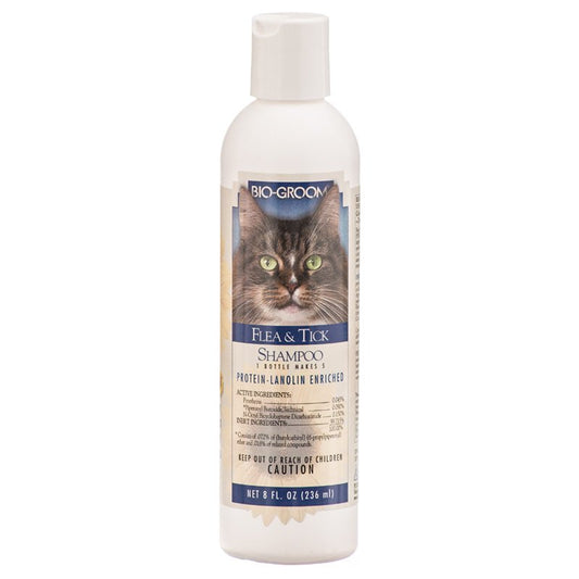 Bio Groom Flea and Tick Shampoo for Cats 8 oz