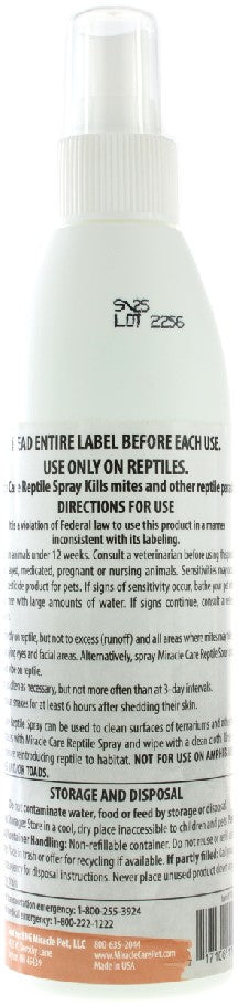 Miracle Care Reptile Spray Kills Mites on Reptiles