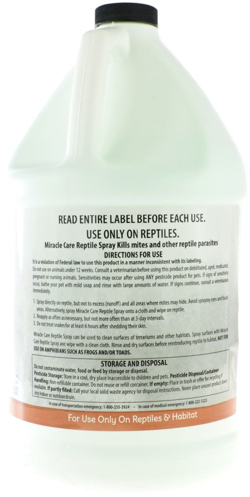 Miracle Care Reptile Spray Kills Mites on Reptiles