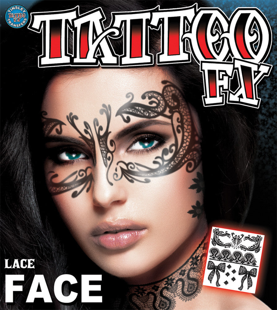 LACE FACE TATTOO