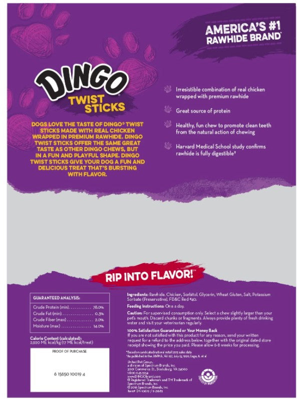 Dingo Twist Sticks with Real Chicken (No China Ingredients)