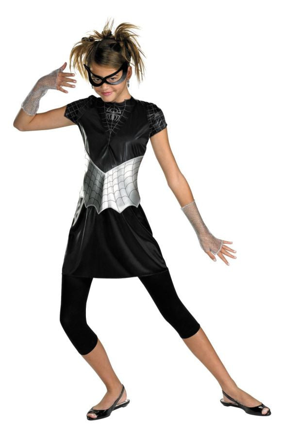 SPIDER GIRL BLACK SUITED 10-12