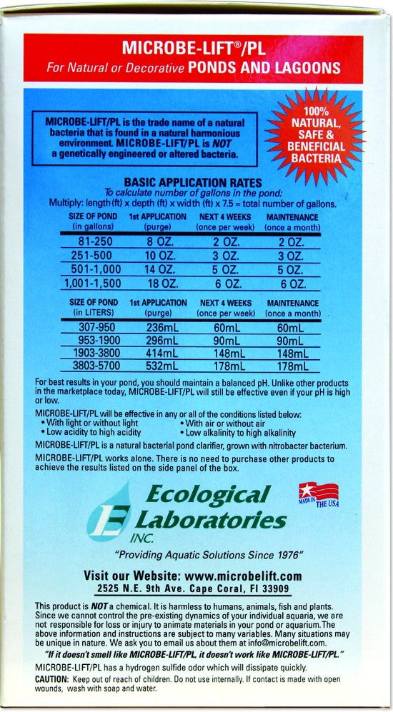 Microbe-Lift PL Beneficial Bacteria for Ponds