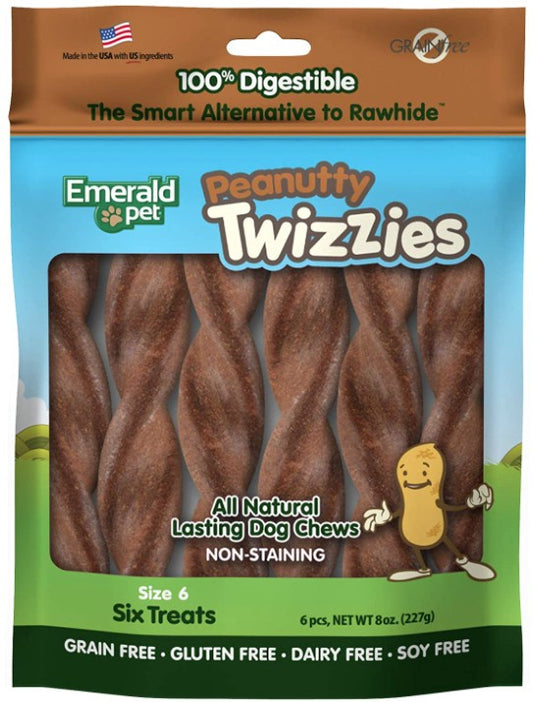 Emerald Pet Peanutty Twizzies Natural Dog Chews