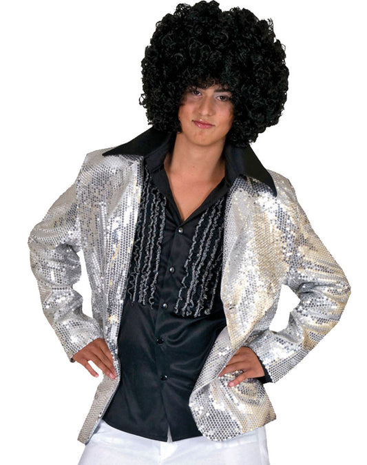 DISCO JACKET SILVER ADULT MED