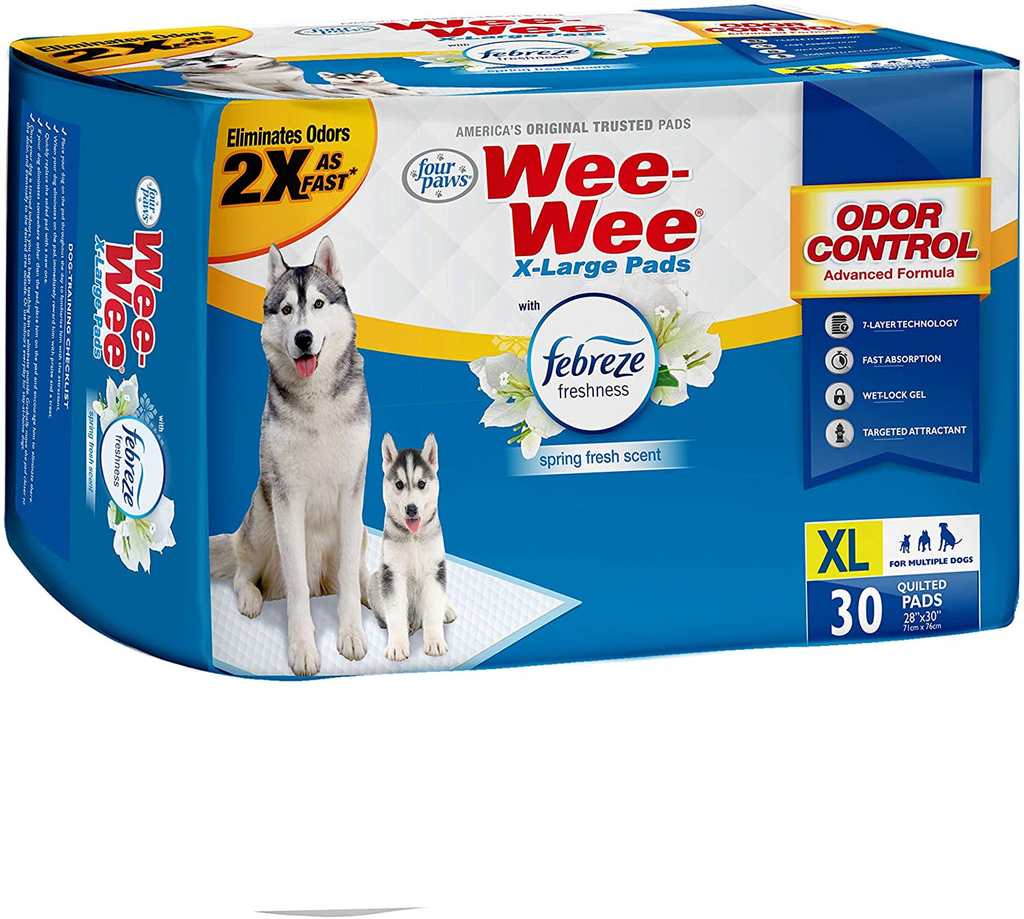 Four Paws Wee Wee Odor Control Pads with Fabreeze Freshness X-Large