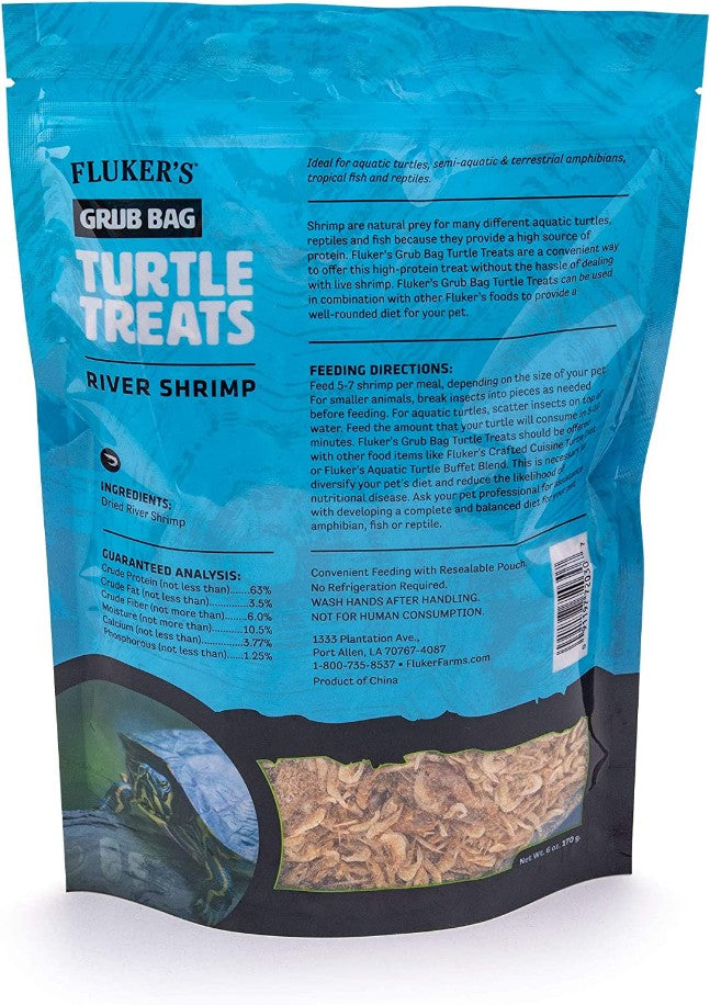 Flukers Grub Bag Turtle Treat River Shrimp