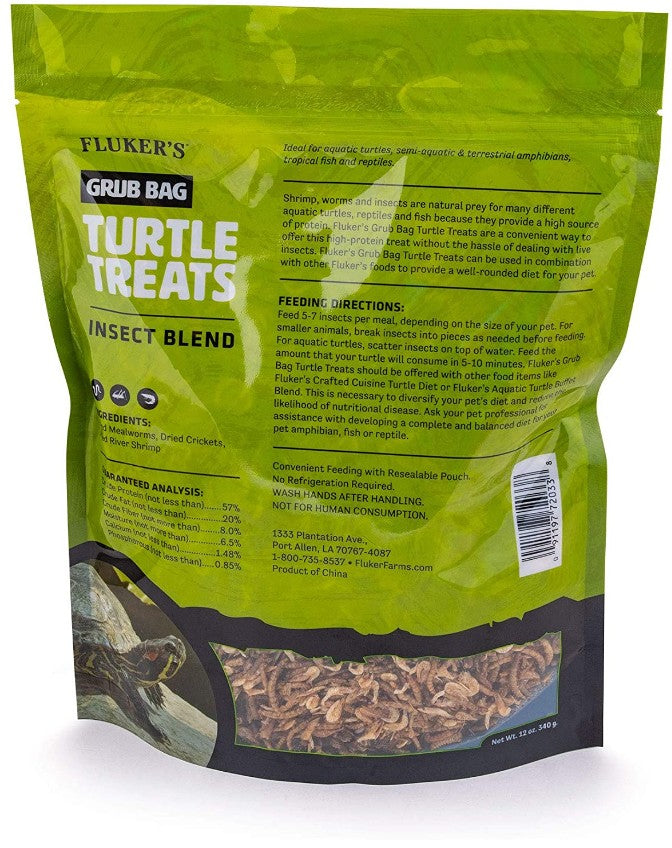 Flukers Grub Bag Turtle Treat Insect Blend