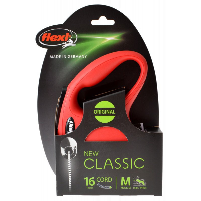 Flexi New Classic Retractable Cord Leash Red