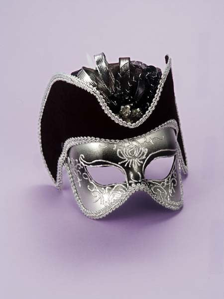 SILVER VENETIAN MASK