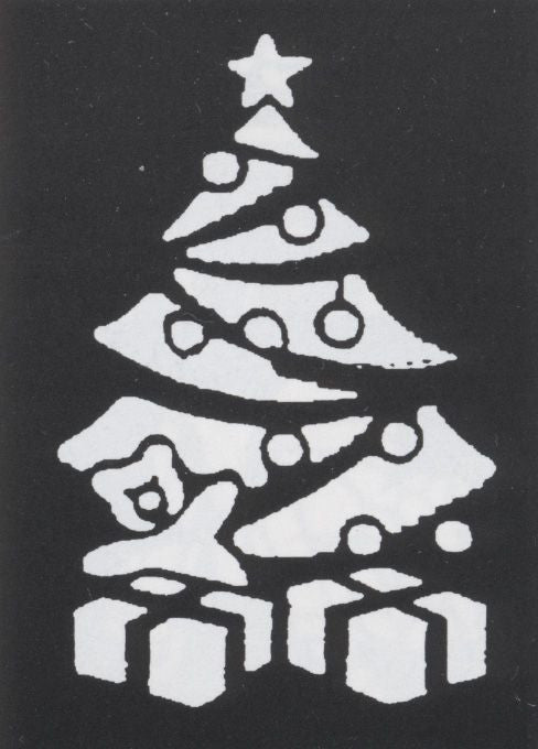 STENCIL XMAS TREE BRASS