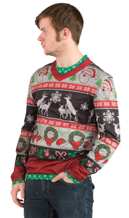 UGLY CHRISTMAS FRISKY DEER XL