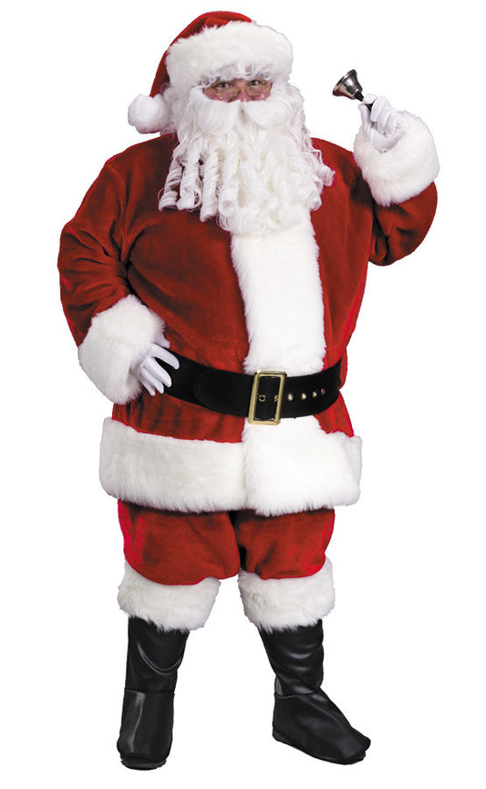 SANTA SUIT PREM PL RED LRG