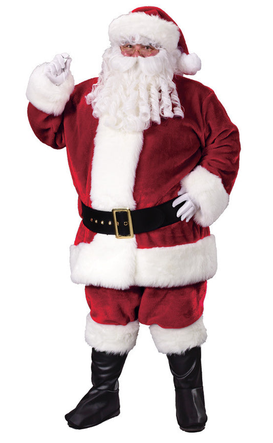 SANTA SUIT PREM PLSH CRIMSN