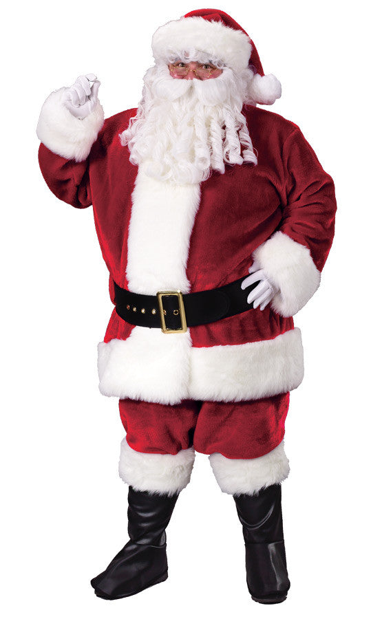 SANTA SUIT PLUSH CRIMSN XXL